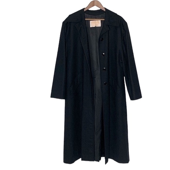 Vintage Pendleton Virgin Wool Coat Black Long Jack
